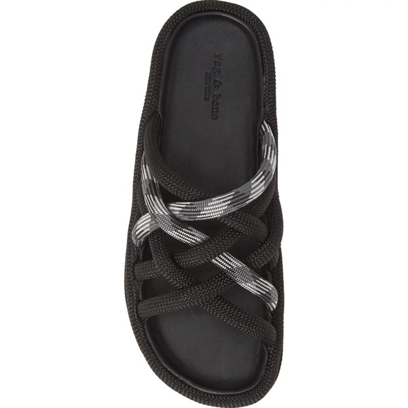 rag & bone Kris Stacked Sandal with Rope and Leather Detailing - Picture 3 of 16